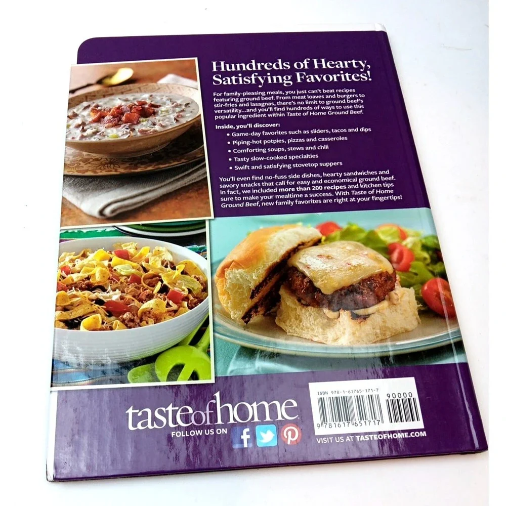 Taste Of Home Ground Beef Casseroles Slow Cooker Potluck Burgers Soups Hardcover